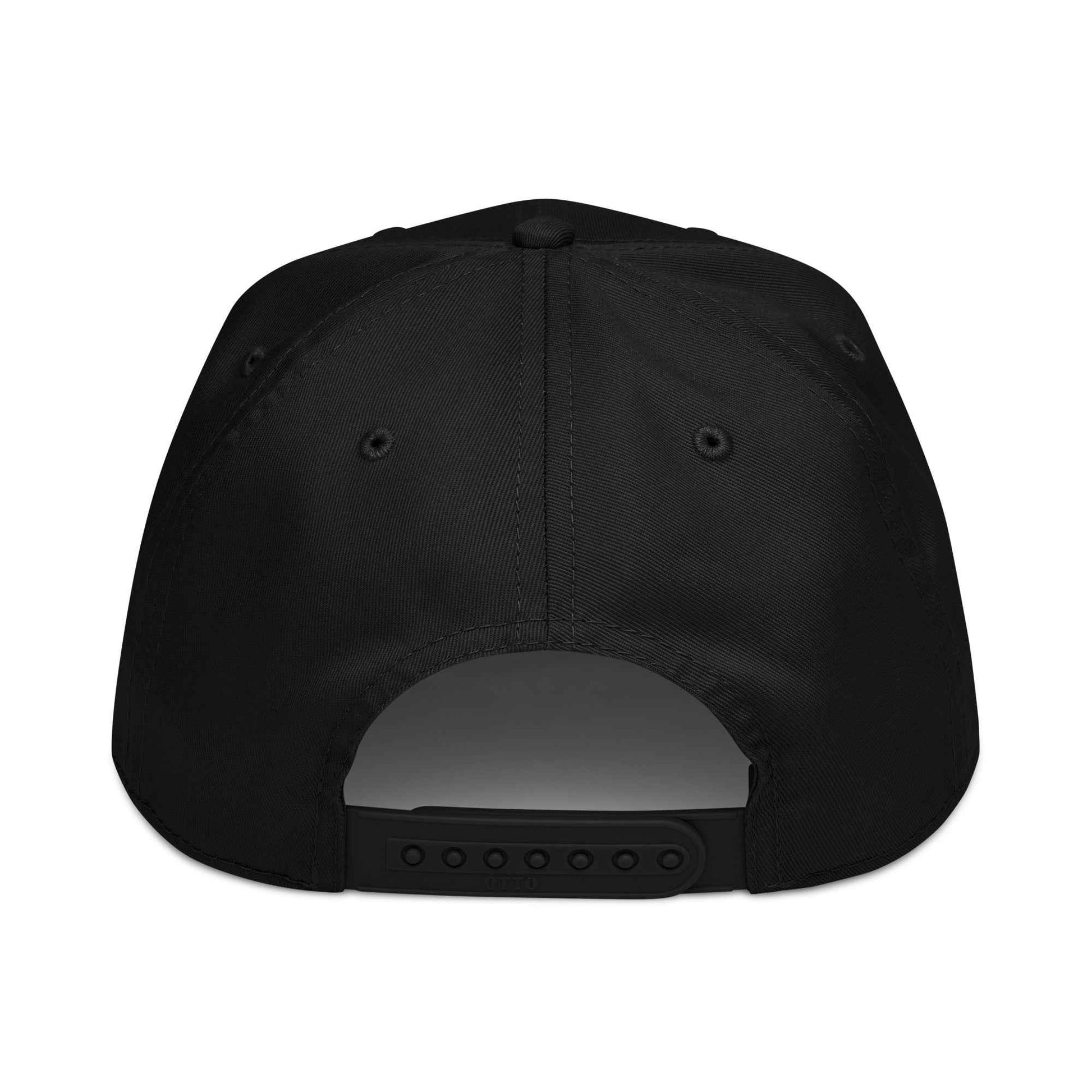 Dogz > Humans Hat - Black with White Embroidery - In Dogz We Trust - Back View