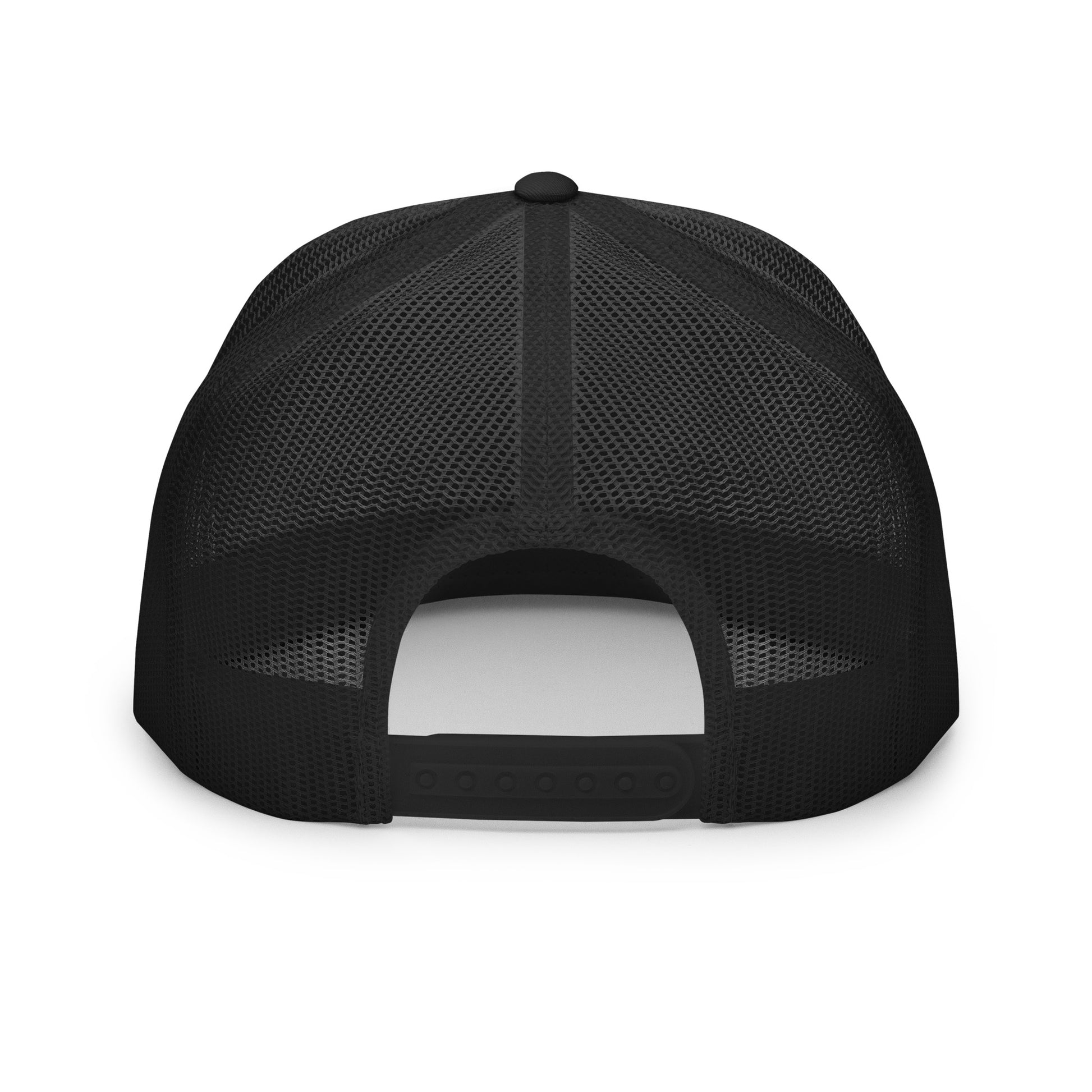 High Five Trucker Hat - Black with Dog Paw Design - In Dogz We Trust - Back View