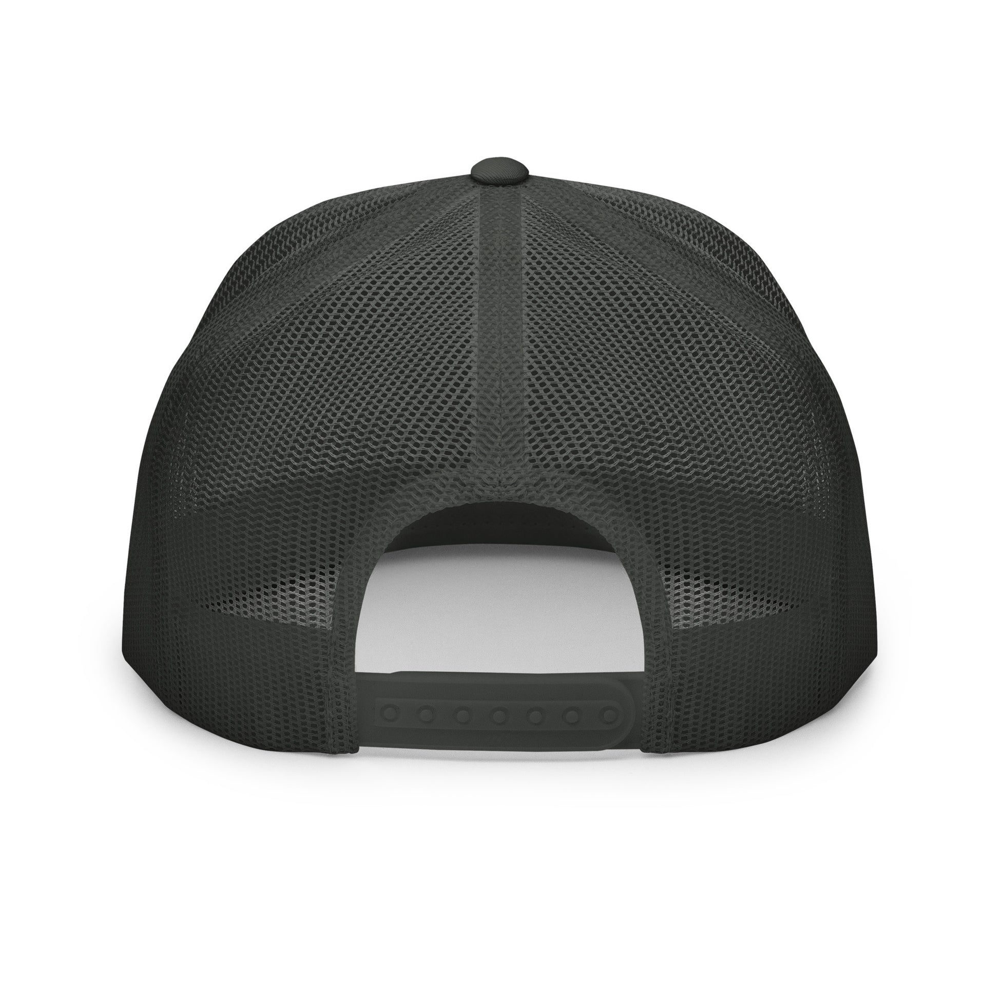 High Five Trucker Hat - Charcoal with Dog Paw Design - In Dogz We Trust - Back View