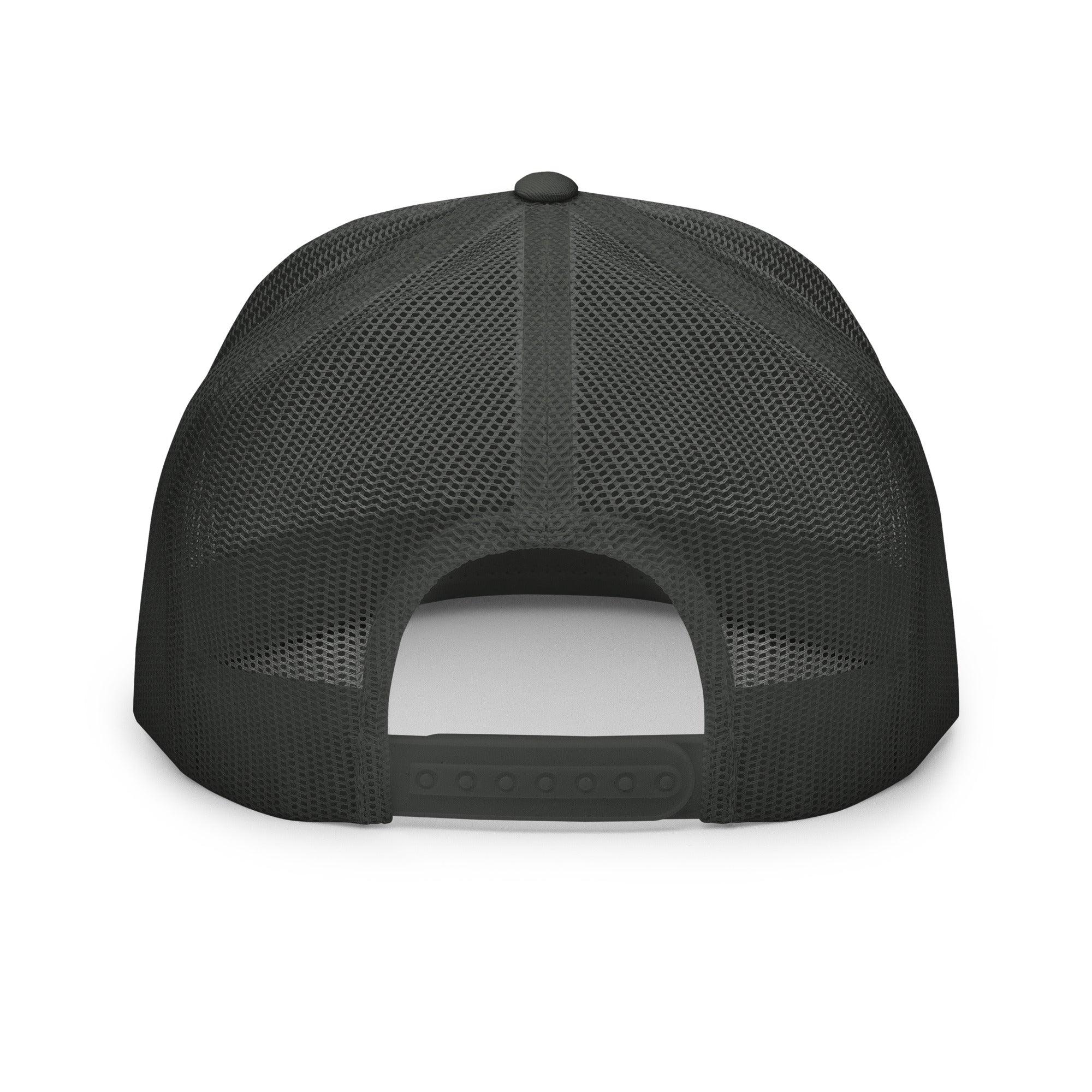 High Five Trucker Hat - Charcoal with Dog Paw Design - In Dogz We Trust - Back View