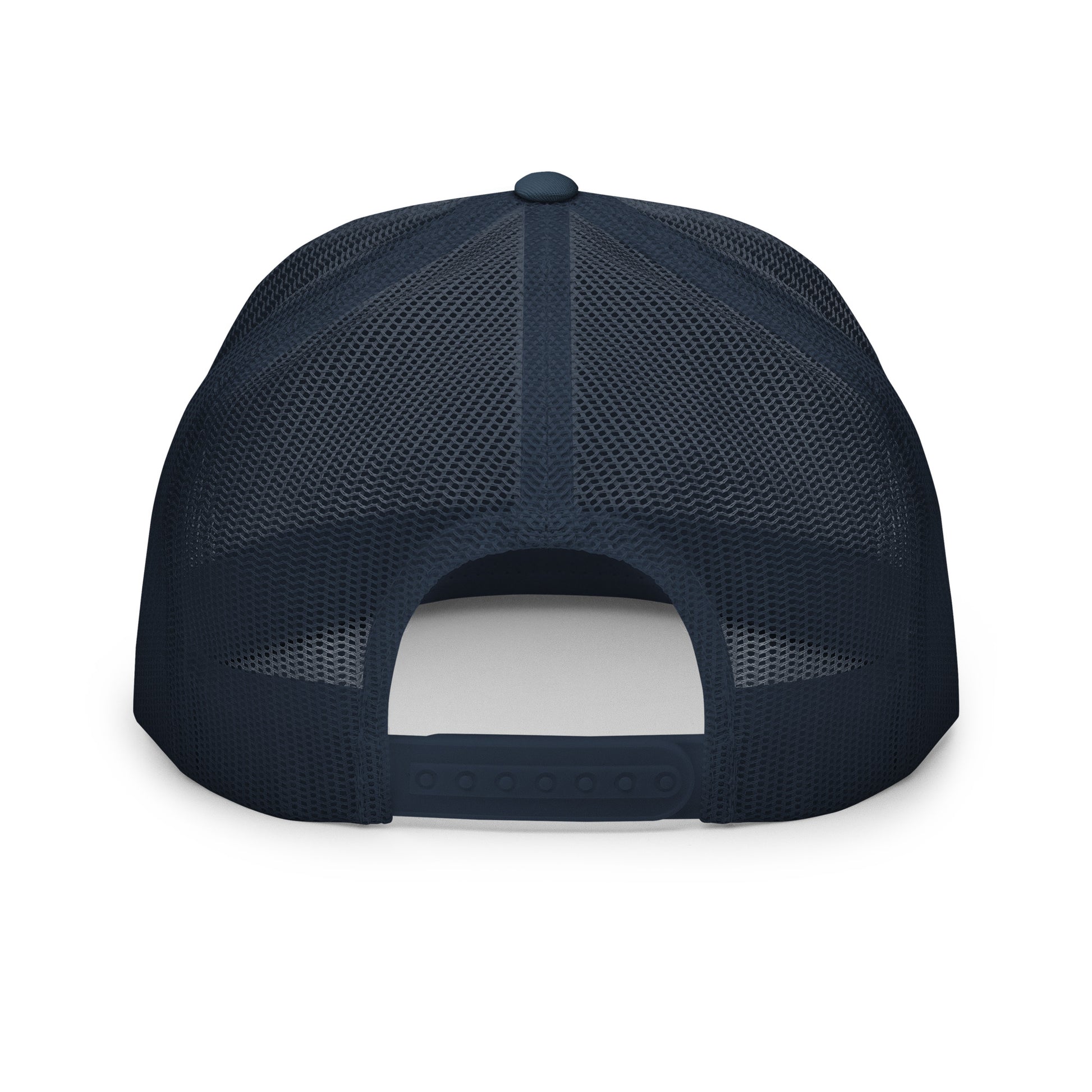 Loyalty Never Dies Trucker Hat - Navy/White - In Dogz We Trust - Back View