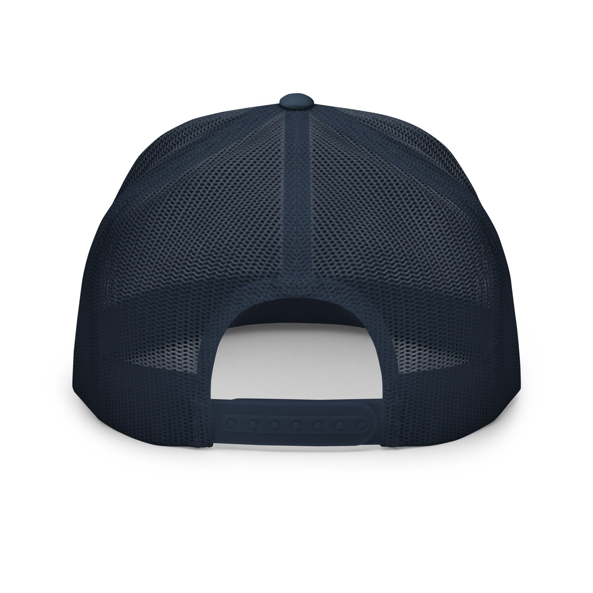 Loyalty Never Dies Trucker Hat - Navy/White - In Dogz We Trust - Back View