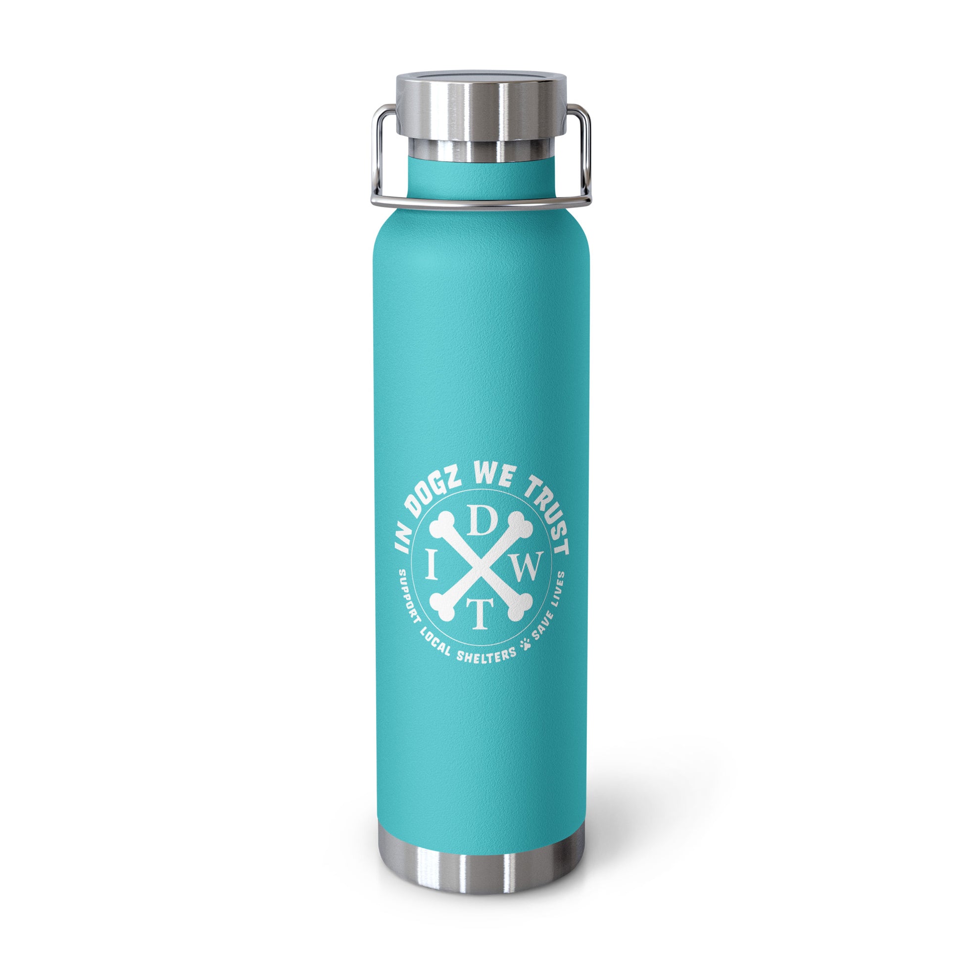 IDWT Copper Insulated 22oz Water Bottle - Aqua / Mint - In Dogz We Trust