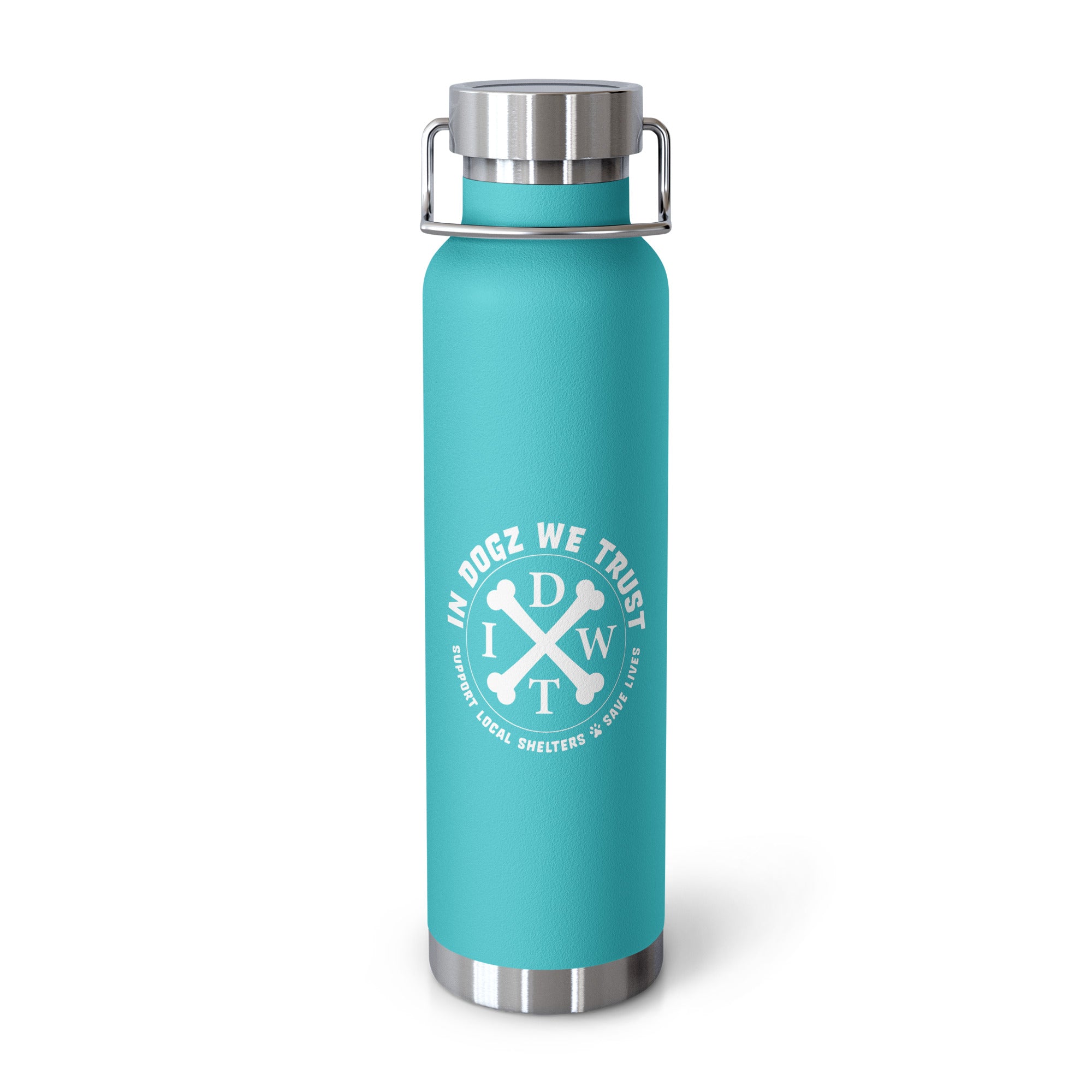 IDWT Copper Insulated 22oz Water Bottle - Aqua / Mint - In Dogz We Trust