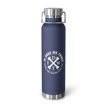 IDWT Copper Insulated 22oz Water Bottle - Navy Blue - In Dogz We Trust