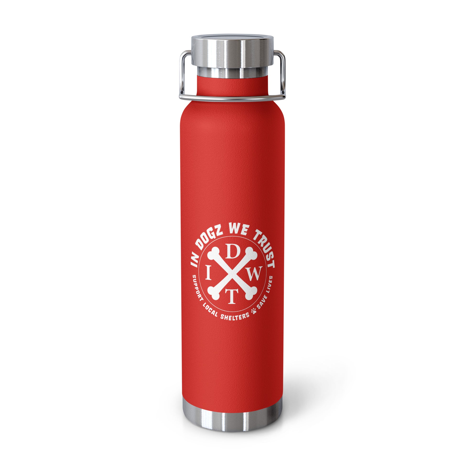 IDWT Copper Insulated 22oz Water Bottle - Red - In Dogz We Trust