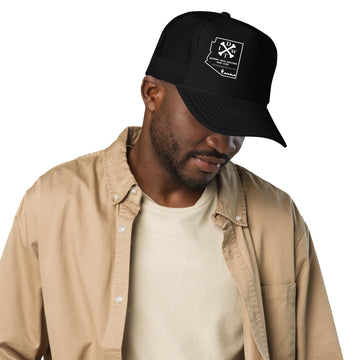 AZ Support Local Shelters Trucker Hat - Male Model - Side View