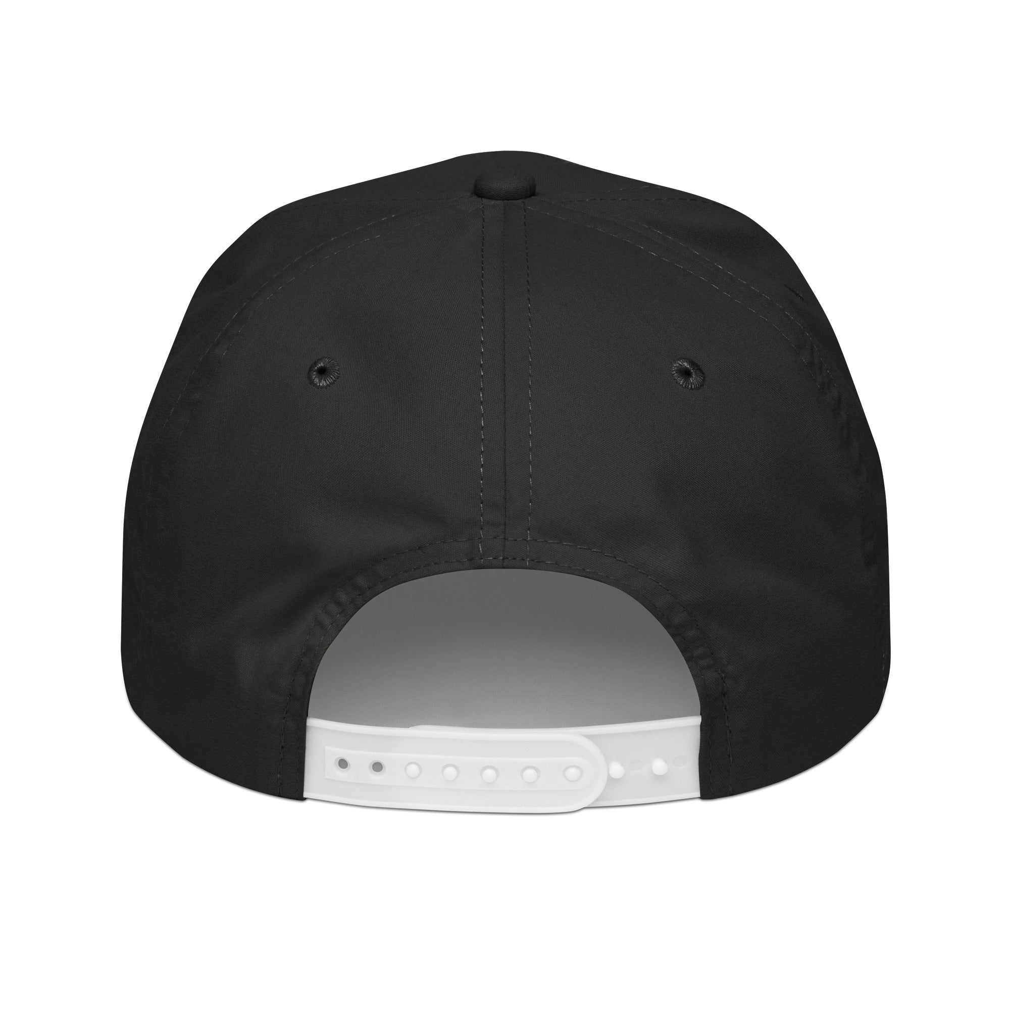 IDWT Embroidered Rope Hat - Black / White - In Dogz We Trust - Back View