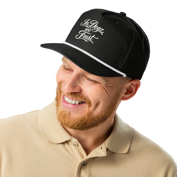 OG IDWT Rope Hat - Black/White - In Dogz We Trust - Male Model - Front View