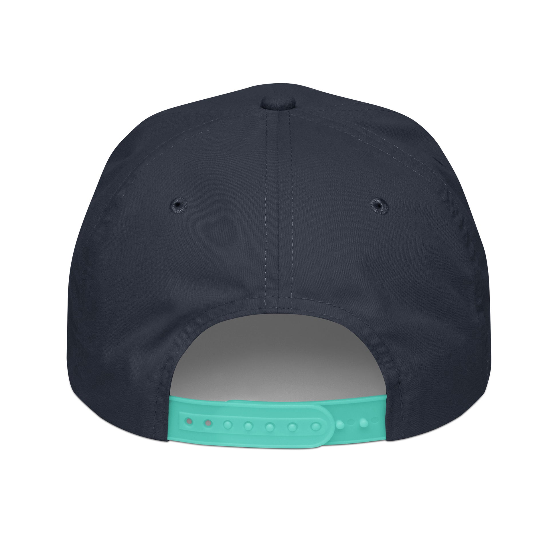 IDWT Embroidered Rope Hat - Navy / Teal - In Dogz We Trust - Back View