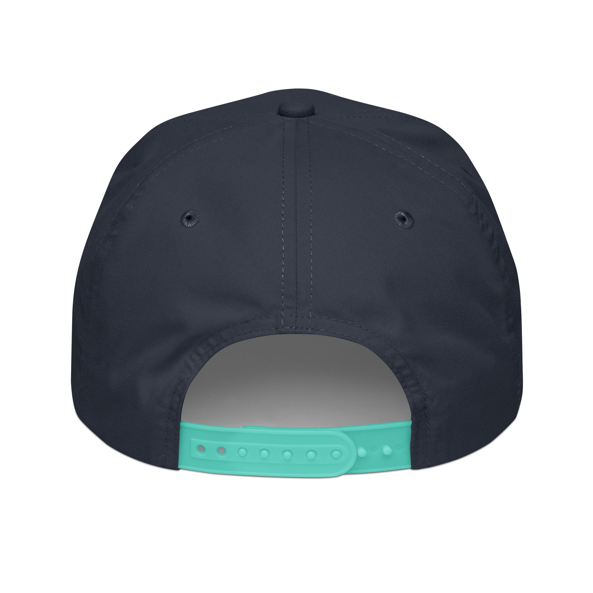 IDWT Embroidered Rope Hat - Navy / Teal - In Dogz We Trust - Back View