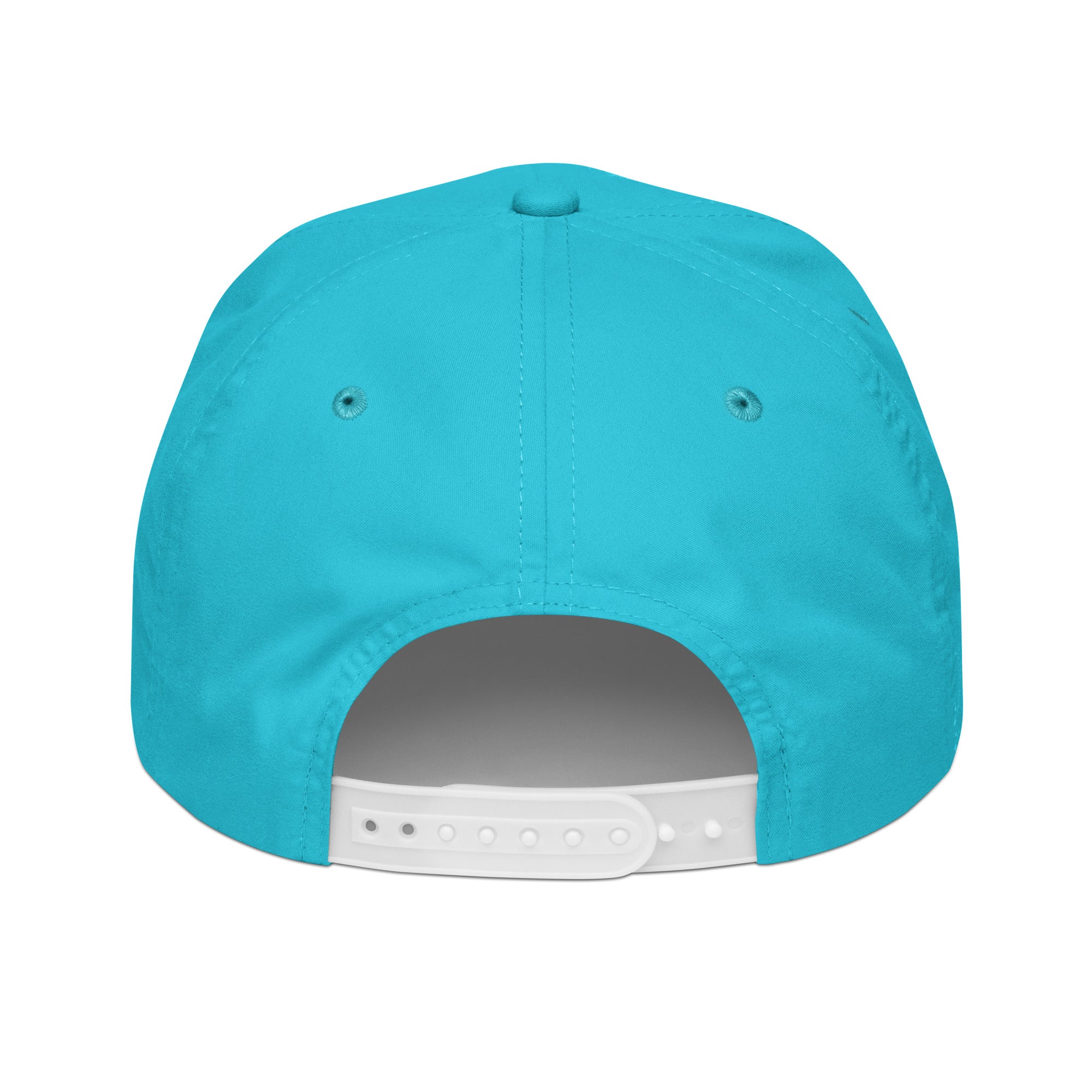 IDWT Embroidered Rope Hat - Turquoise/White - In Dogz We Trust - Back View
