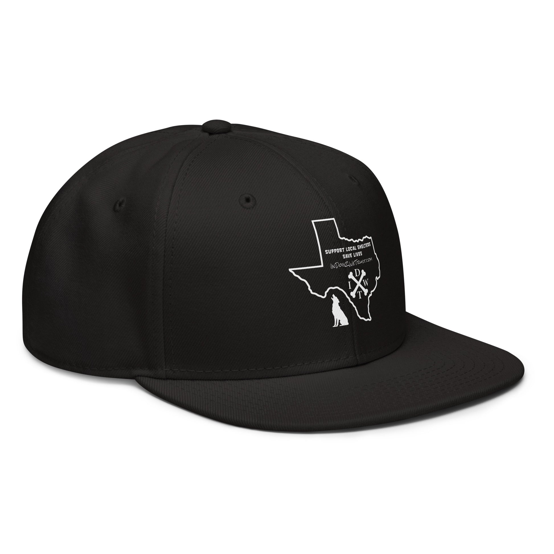 TX Support Local Shelters Snapback Hat - In Dogz We Trust