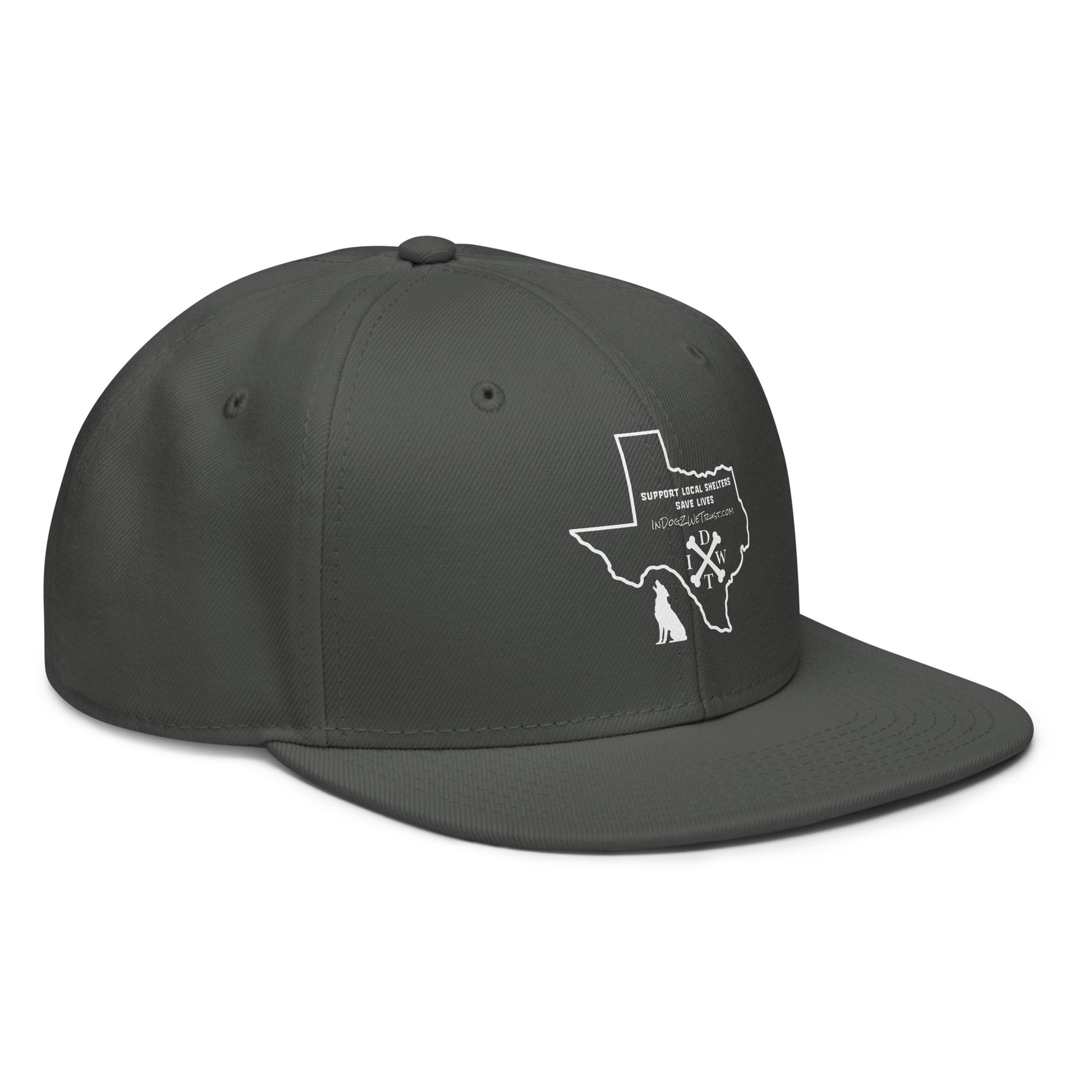 TX Support Local Shelters Snapback Hat - In Dogz We Trust
