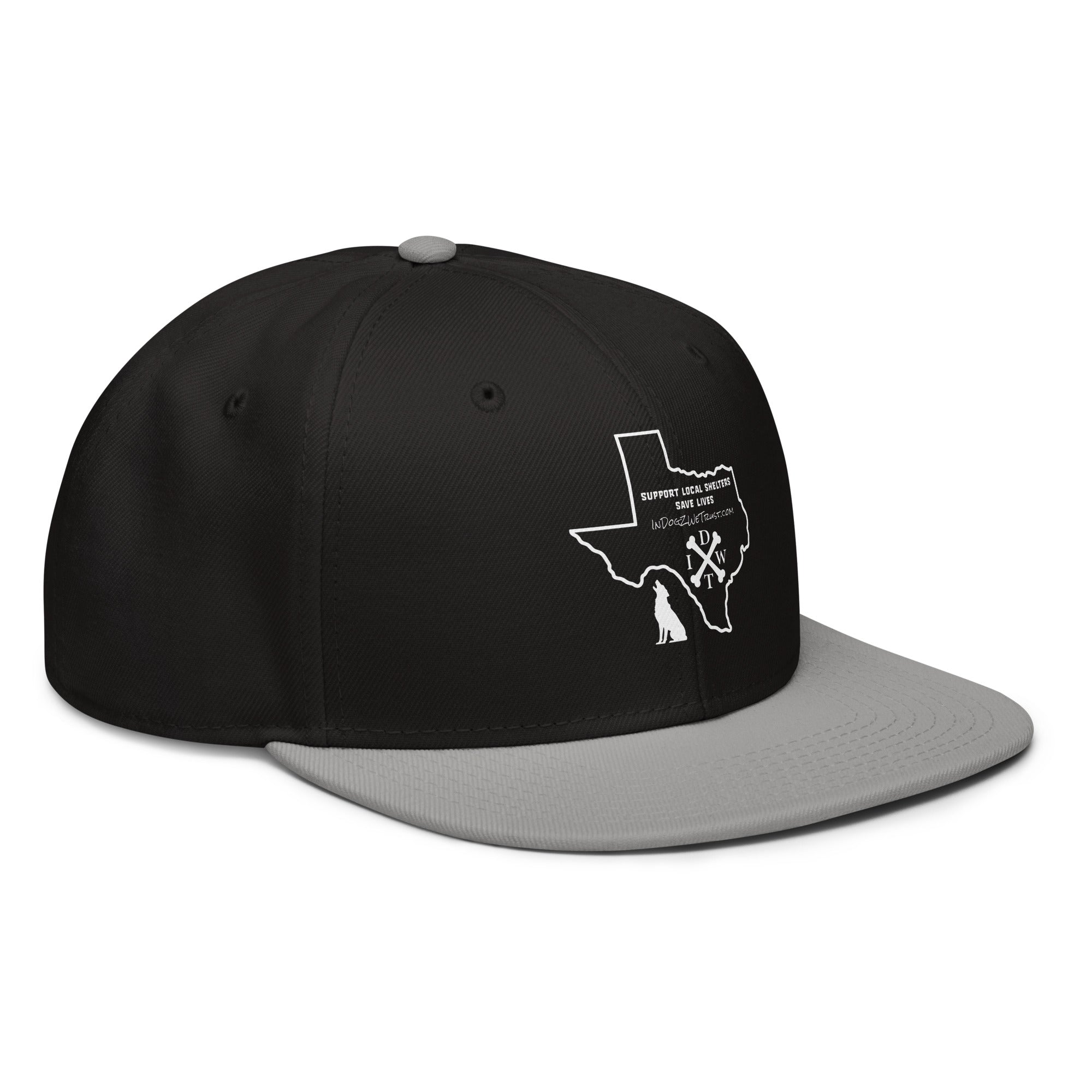 TX Support Local Shelters Snapback Hat - In Dogz We Trust