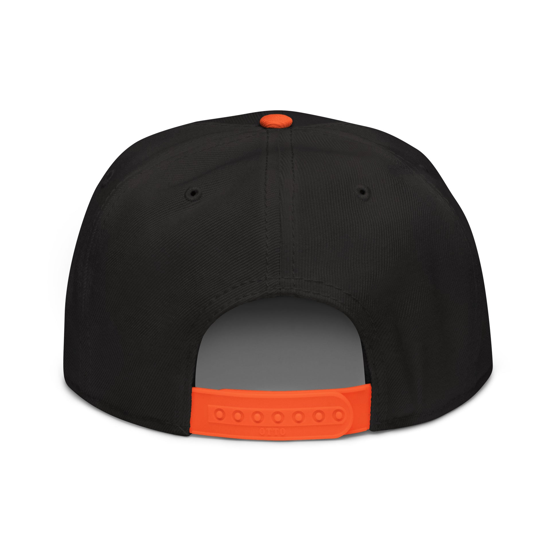 AZ Support Local Shelters Snapback Hat - Black/Orange with White Design - In Dogz We Trust - Back View