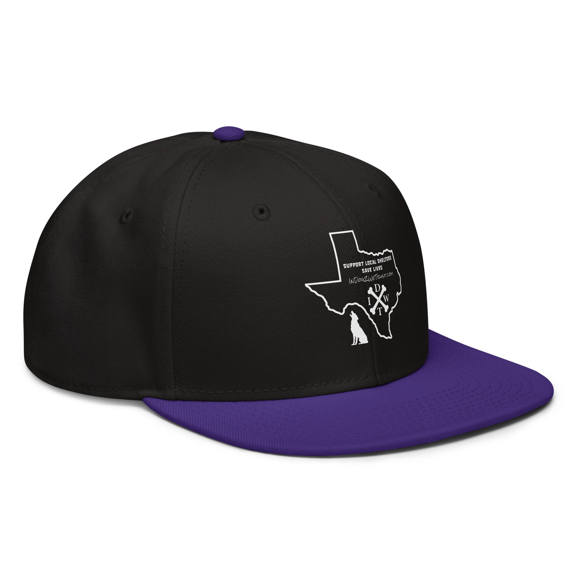 TX Support Local Shelters Snapback Hat - In Dogz We Trust