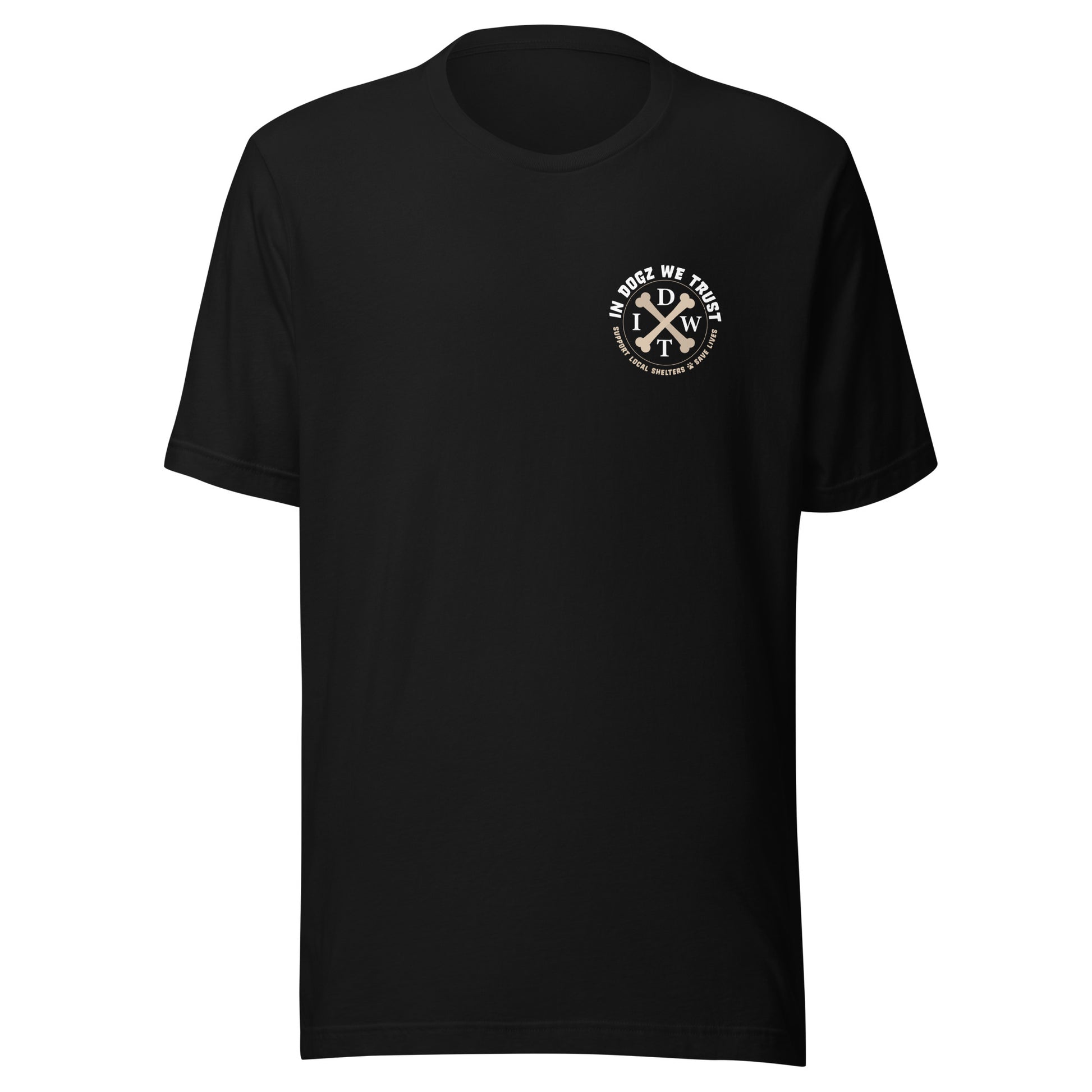 Bushido Bark: Samurai Canine T-Shirt - Black Color - In Dogz We Trust - Front View