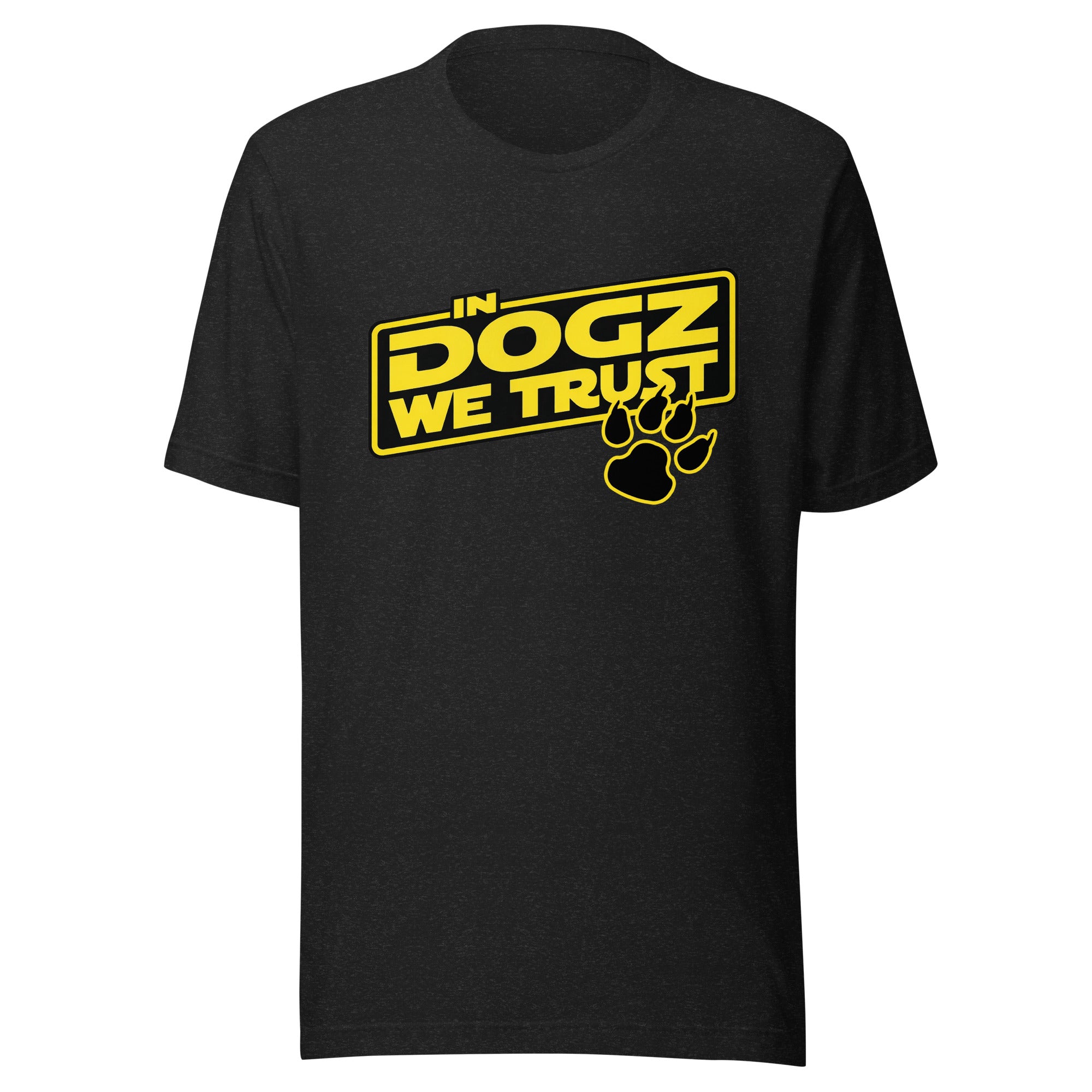 Boba Fettch - Star Wars Inspired Unisex Tee - Black Heather - In Dogz We Trust - Front View