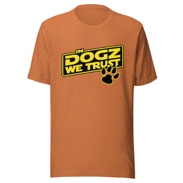 Boba Fettch - Star Wars Inspired Unisex Tee - Heather Autumn Orange - In Dogz We Trust - Front View