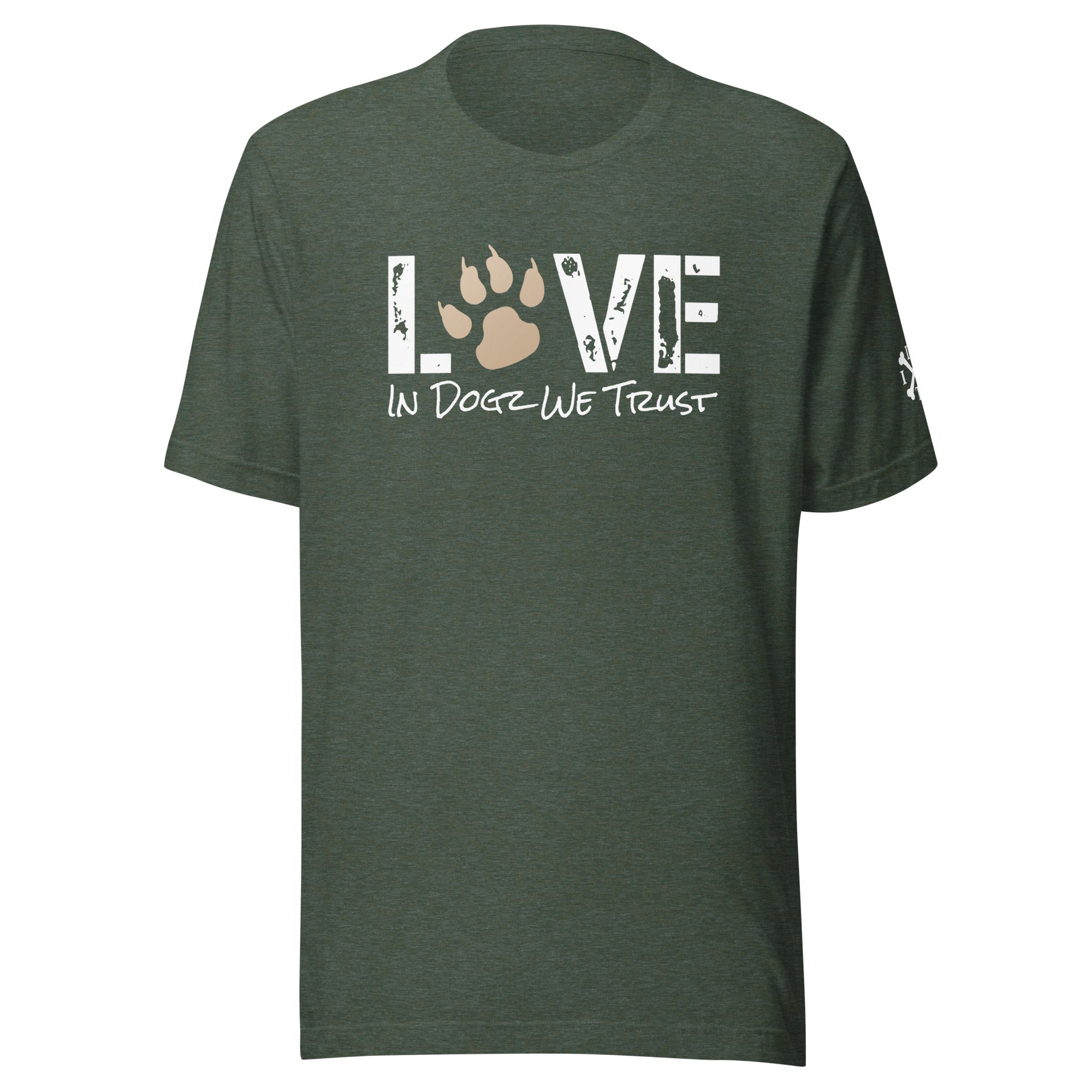 Life Is Better In A Pack - Unisex T-shirt - Heather Forest - In Dogz We Trust - Front View