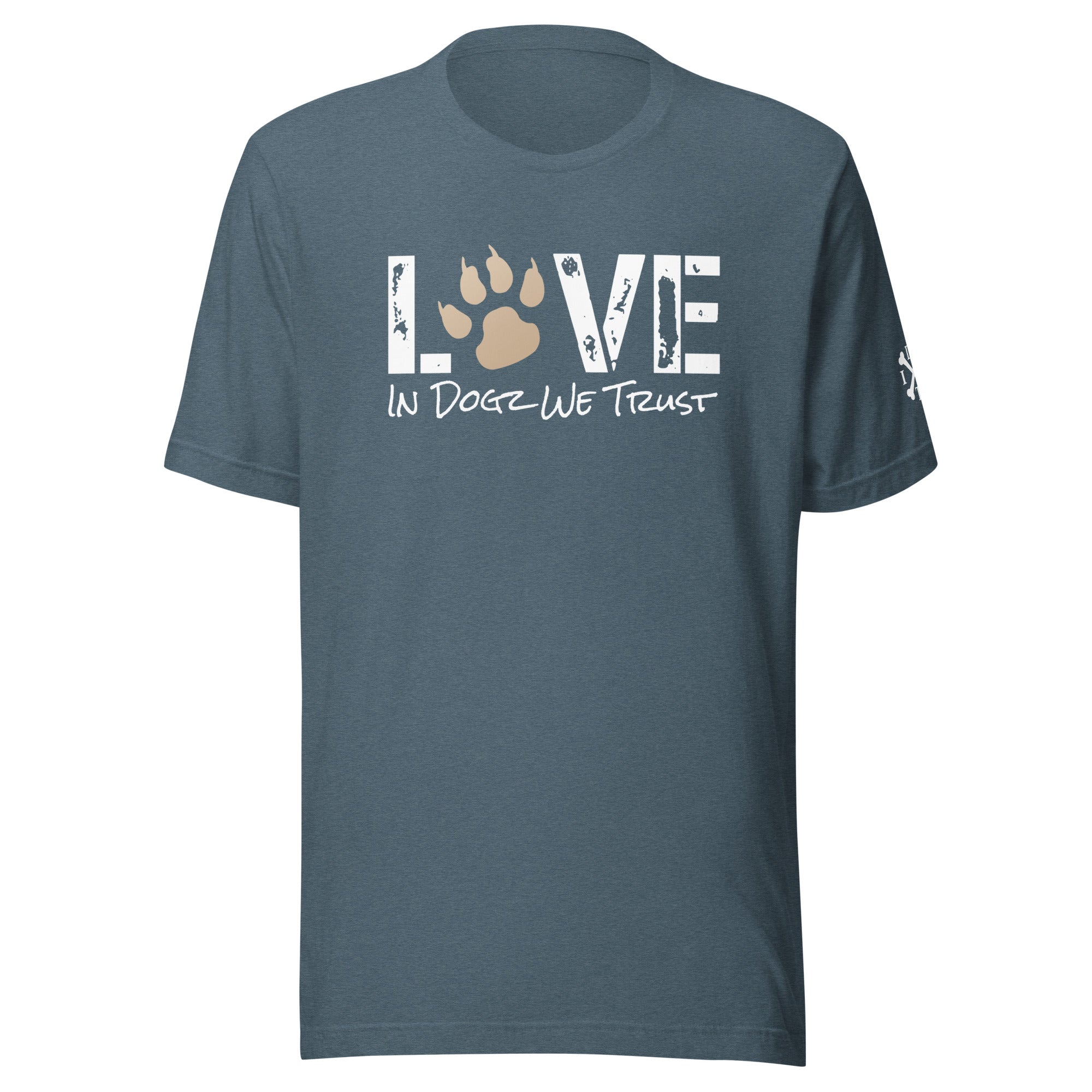 Life Is Better In A Pack - Unisex T-shirt - Heather Slate - In Dogz We Trust - Front View