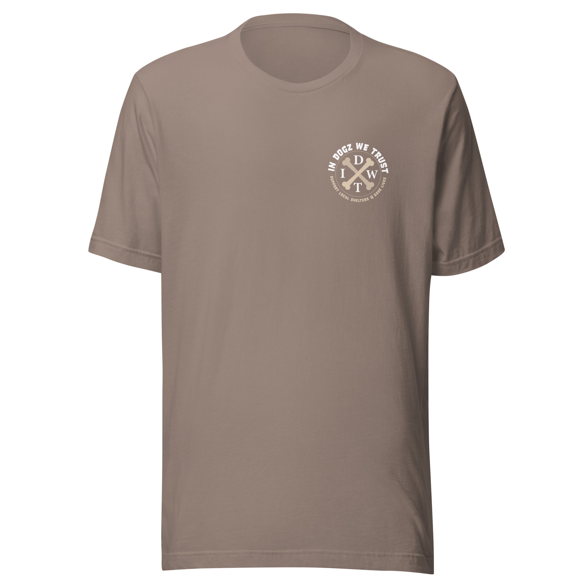 Bushido Bark: Samurai Canine T-Shirt - Pebble Color - In Dogz We Trust - Front View