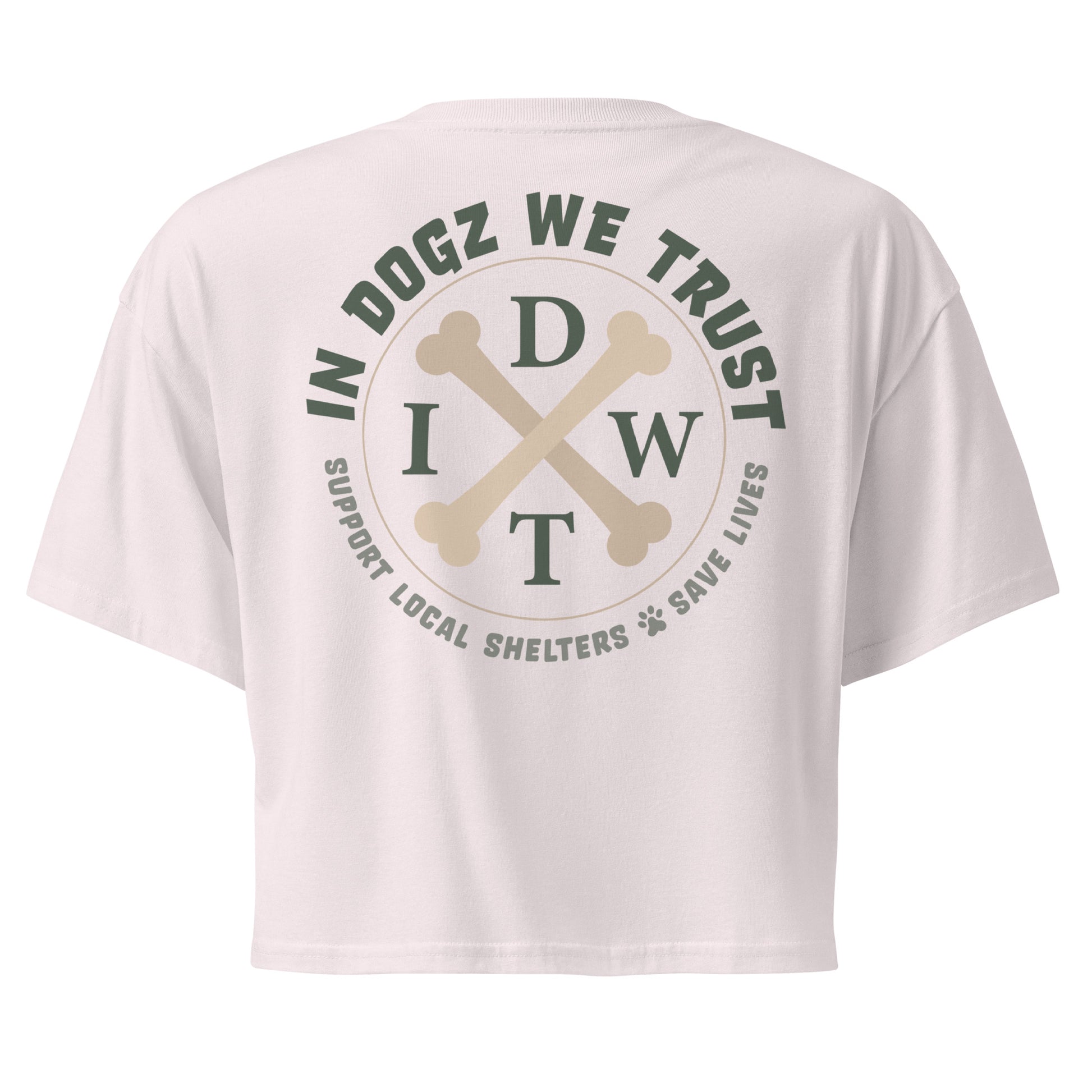 Join The Pack Crop Top T-Shirt - Orchid / Super Light Pink - In Dogz We Trust - Back View