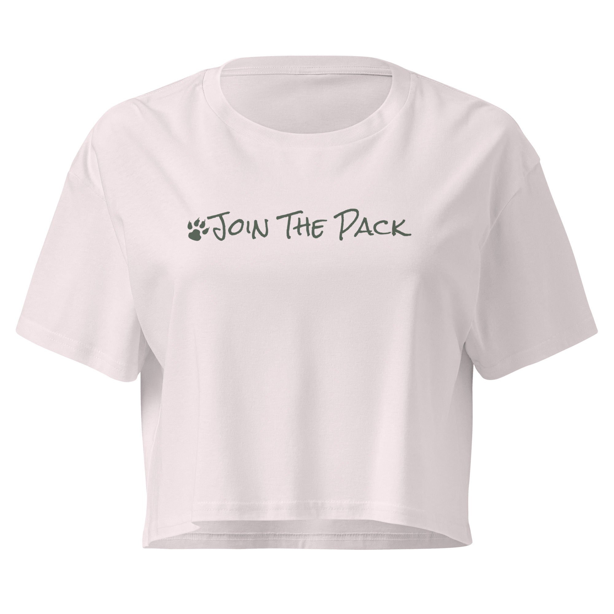 Join The Pack Crop Top T-Shirt - Orchid / Super Light Pink - In Dogz We Trust - Front View