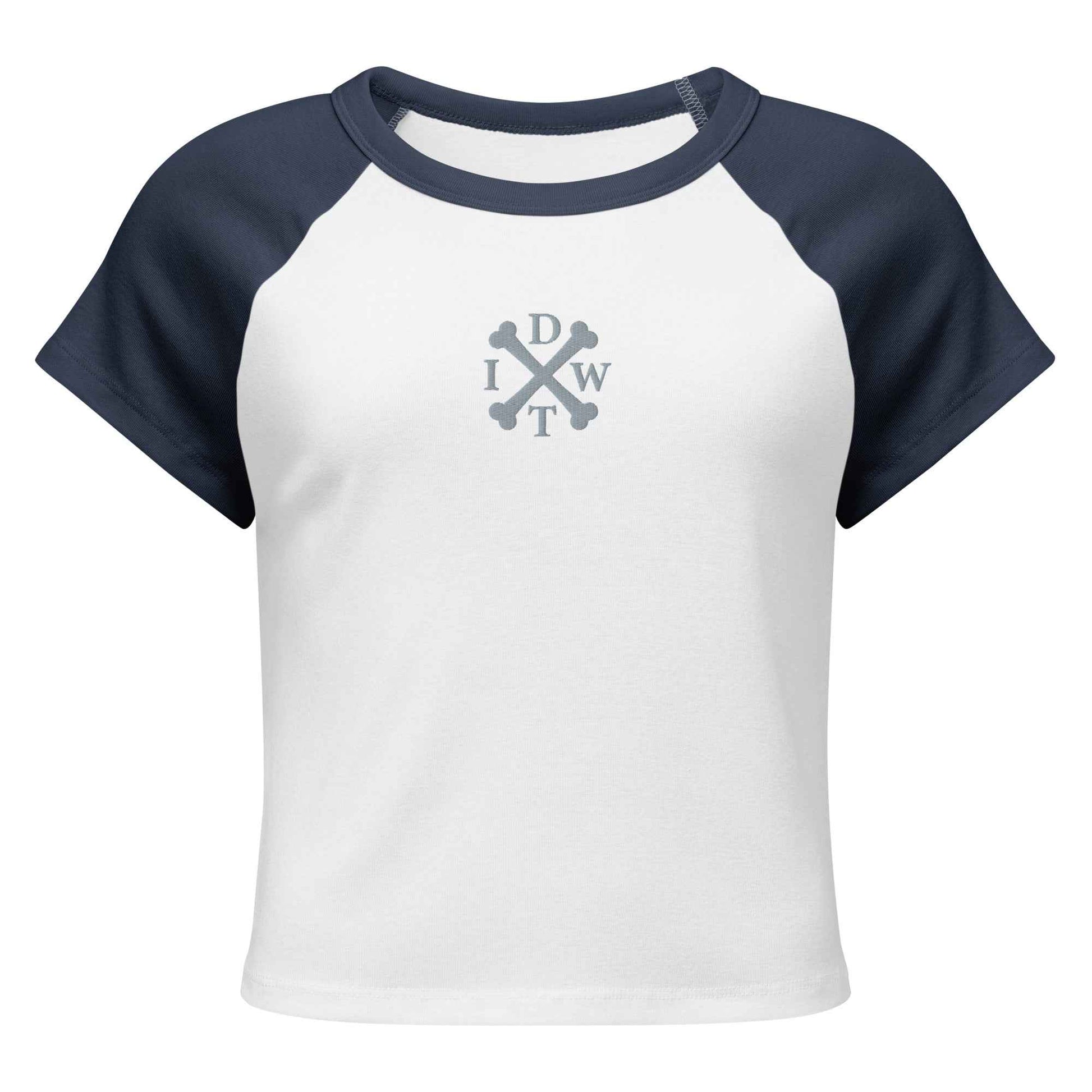 Embroidered IDWT Women’s Raglan Baby Doll Tee
