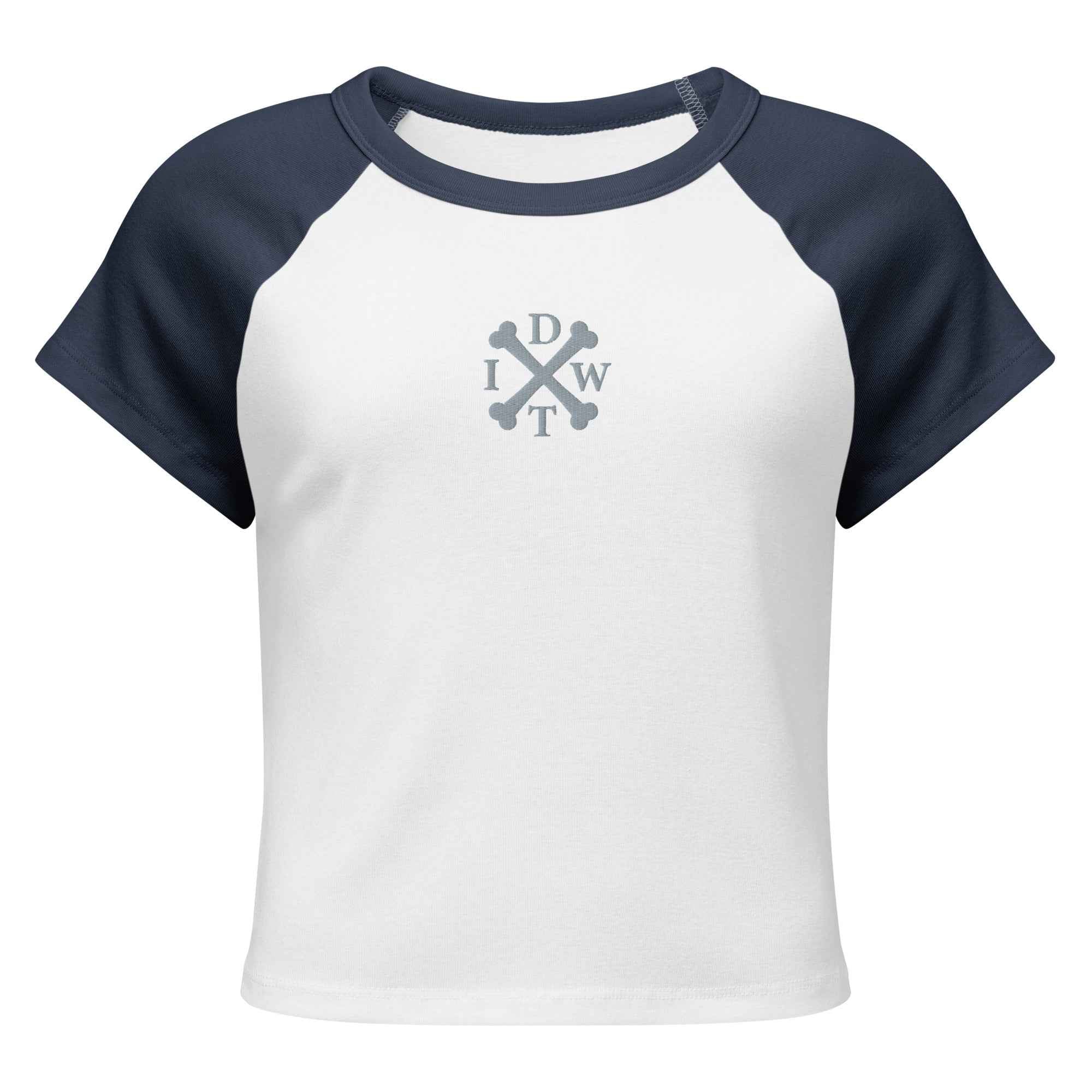 Embroidered IDWT Women’s Raglan Baby Doll Tee
