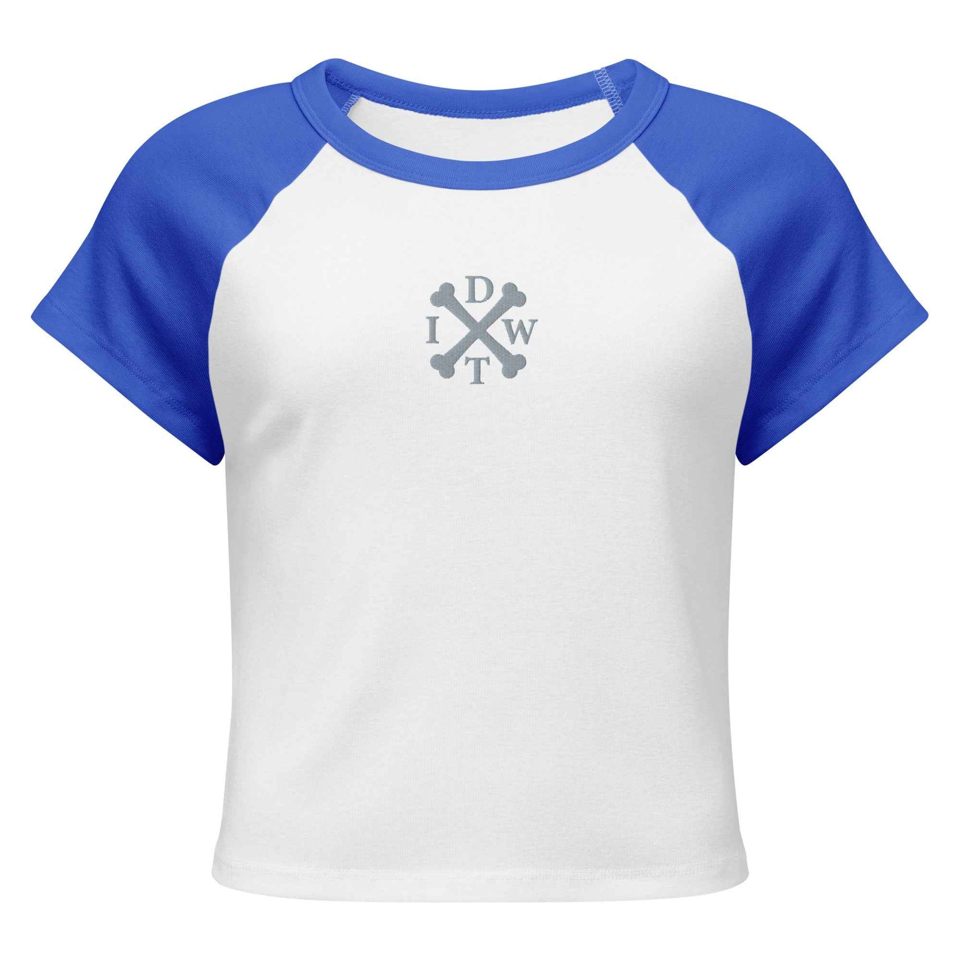 Embroidered IDWT Women’s Raglan Baby Doll Tee