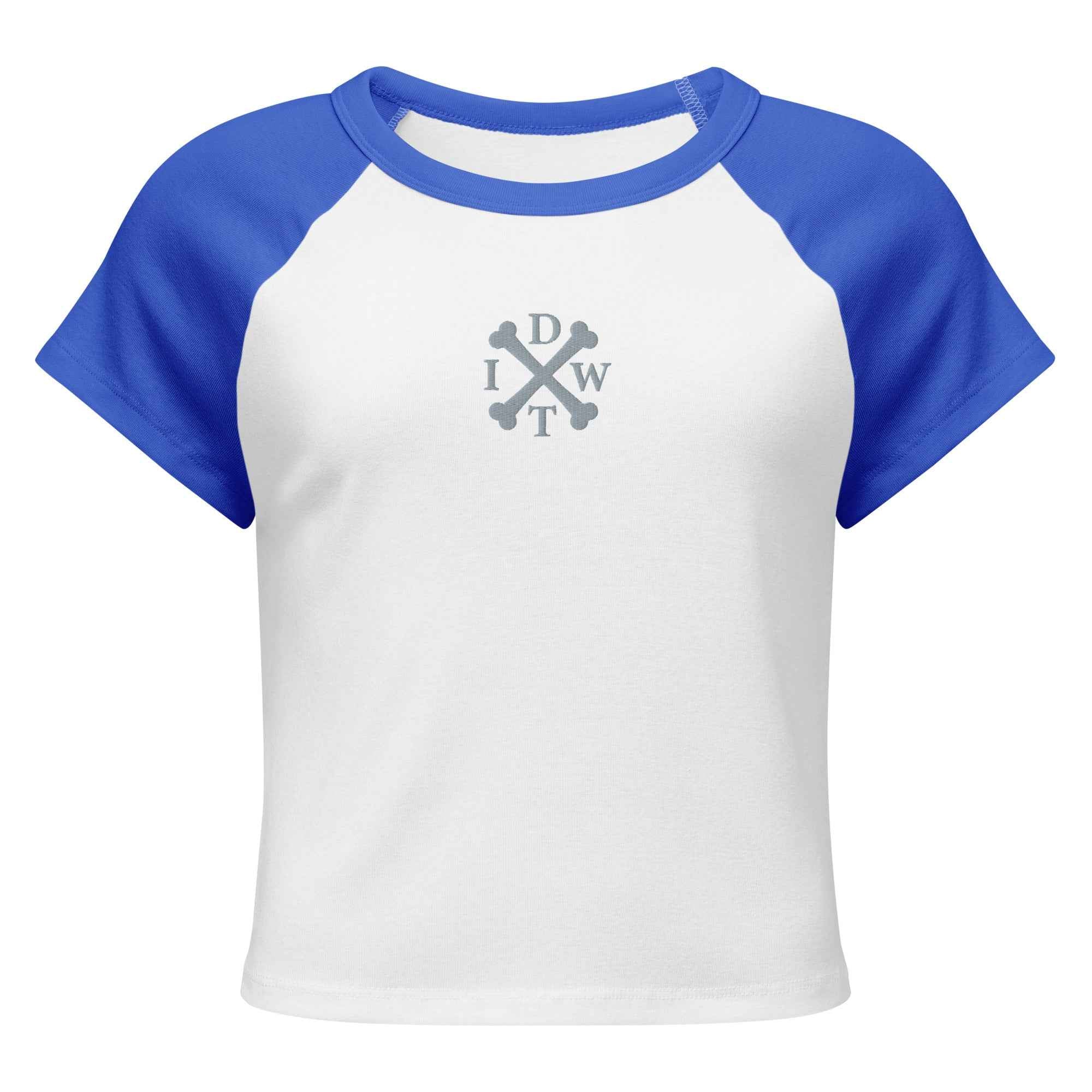 Embroidered IDWT Women’s Raglan Baby Doll Tee